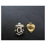 10KT GOLD PENDANT & PIN