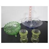 3 PIECES OF GLASS ITEMS