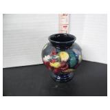 VINTAGE MOORCROFT BLUE GLAZE ORCHID BUD VASE