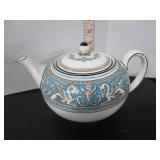WEDGEWOOD FLORENTINE TURQUOISE PATTERN TEAPOT