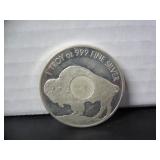 .999 1 OZ SILVER BUFFALO ROUND MINT MARK SI