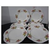 6 SHELLEY 'BEGONIA' DINNER PLATES