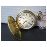 WORKING 'BULOVA' GOLD TONE POCKET WATCH