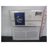 9.25 SILVER LTD. ED. COIN & 1ST DAY OF ISSUE STAMP
