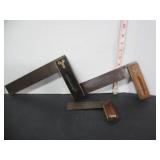 LOT OF 3 ANTIQUE TRY SQUARES