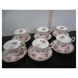 6 ROYAL ALBERT CUPS & SAUCERS