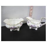 HAMMERSLEY VICTORIAN VIOLET CREAM & SUGAR