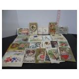 50 OLD VALENTINES-GRETTING MISC. POSTCARDS