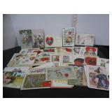 LOT OF VALENTINE-LOVE-ROMANCE POSTCARDS 50 CARDS
