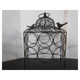 ORNATE METAL WINE BOTTLE HOLDER