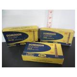 3 VTG. DOMINION CARTRIDGE AMMUNITION EMPTY  BOXES