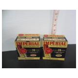 2 VINTAGE IMPERIAL 20 GUAGE AMMUNITION SHELL BOXES