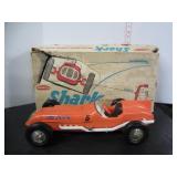 VINTAGE BATTERY DRIVEN REMCO SHARK TOY CAR