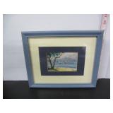 ORG. WILLARD MITCHELL 1954 MINIATURE WATERCOLOUR