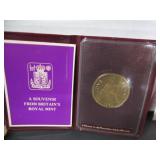 24KT GOLD PLATED 1 PENNY 1967 BRITAIN'S ROYAL MINT