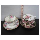 2 ROYAL ALBERT CUPS & SAUCERS