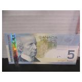 2010 CANADA UNC. GEM 5 DOLLAR BANK NOTE