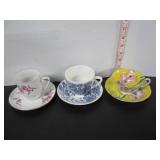 3 MISC. OLD CUPS & SAUCERS