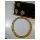 D'ORLAN BRUTALIST NECKLACE, BROOCH AND RING SET