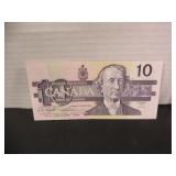 1989 CANADA $10 DOLLAR BANK NOTE