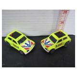 2 VINTAGE TURBO ACTION FRICTION MAJORETTE CARS