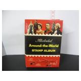 OLD STAMP ALBUM WITH SOME STAMPS