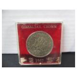1967 GIBRULTER ONE CROWN COIN IN CASE