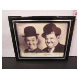 FRAMED LAUREL AND HARDY PHOTO 11.5' X 9.75'