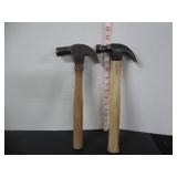 2 VINTAGE 16 OZ CLAW HAMMERS