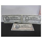 3 OLD CANADIAN TIRE OLYMPIC BILLS