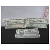 3 OLD CANADIAN TIRE OLYMPIC BILLS