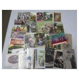 45 OLD MISC. ROMANCE-LOVE POSTCARDS
