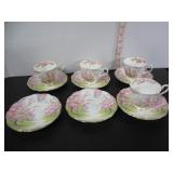 4 ROYAL ALBERT 'BLOSSOM TIME' CUPS & SAUCERS