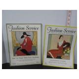 2 FASHION SERVICE ART DECO ROARING 1920'S MAGAZINE