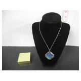 .925 SILVER ART DECO WING PENDANT WITH CHAIN