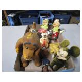 BOX LOT OF OLD MICKEY MOUSE-MINI MOUSE ETC. TOYS