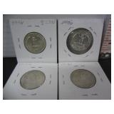 4 SILVER US 25 CENT COINS