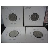 4 SILVER US 10 CENT COINS