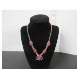 .925 SILVER ARTISAN NECKLACE WITH COLOURED STONES