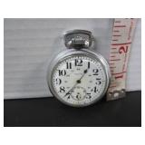WALDON NICKEL SILVER CASED RAILROAD WATCH