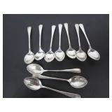111 GRAMS STERLING SILVER SPOONS 10 TOTAL 4'LONG