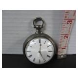 STERLING SILVER KEYWIND POCKET WATCH
