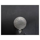 SCARCE SILVER 1836 1 GUILDER BRISTISH COIN-PENDANT