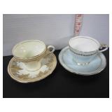 2 AYNSLEY CUP & SAUCERS