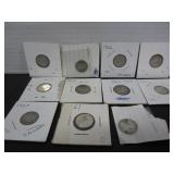 11 SILVER .800 CANADIAN 10 CENT COINS