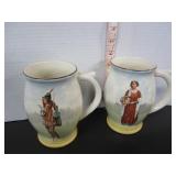 PAIR VINTAGE ROYAL DOULTON MUGS
