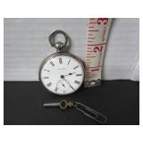 JOHN VINCENT KEYWIND POCKET WATCH, WITH KEY
