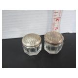 .925 STERLING SILVER LIDDED DRESSER JARS