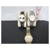 3 OLD QUARTZ MENS WATCHES
