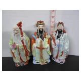 3 POLYCHROME PORCELAIN FIGURES